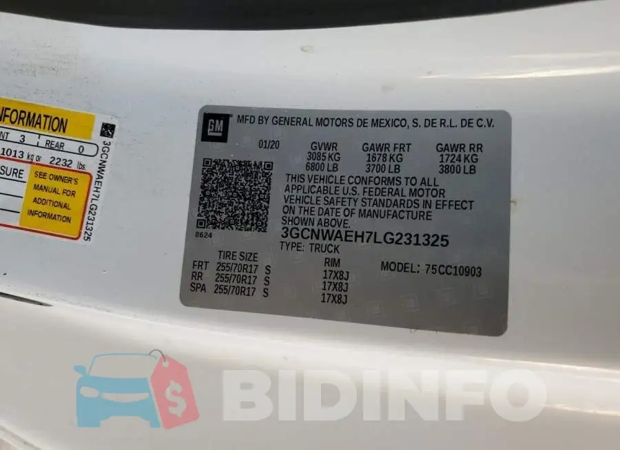 3GCNWAEH7LG231325 Photo# 12