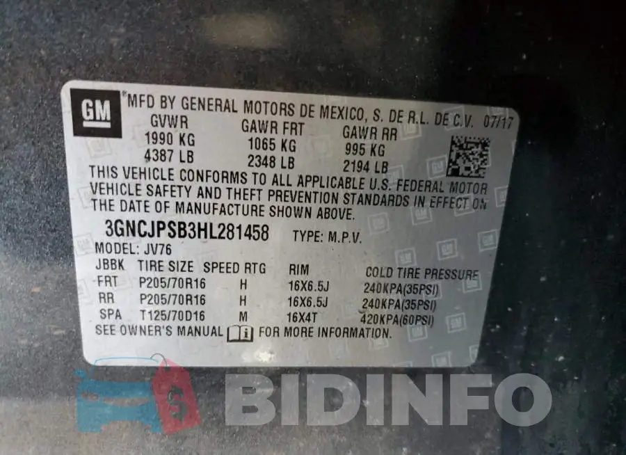 3GNCJPSB3HL281458 Photo# 13