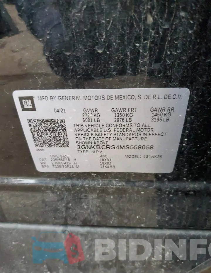 3GNKBCRS4MS558058 Photo# 13