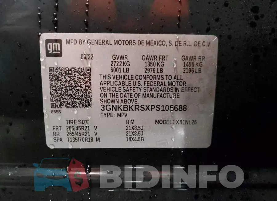 3GNKBKRSXPS105688 Photo# 12