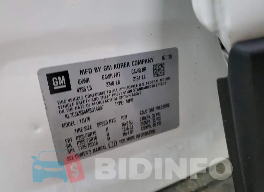 KL7CJKSB4MB314097 Photo# 10