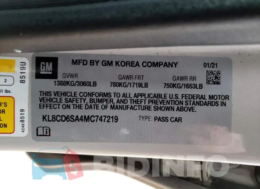 KL8CD6SA4MC747219 Photo# 12