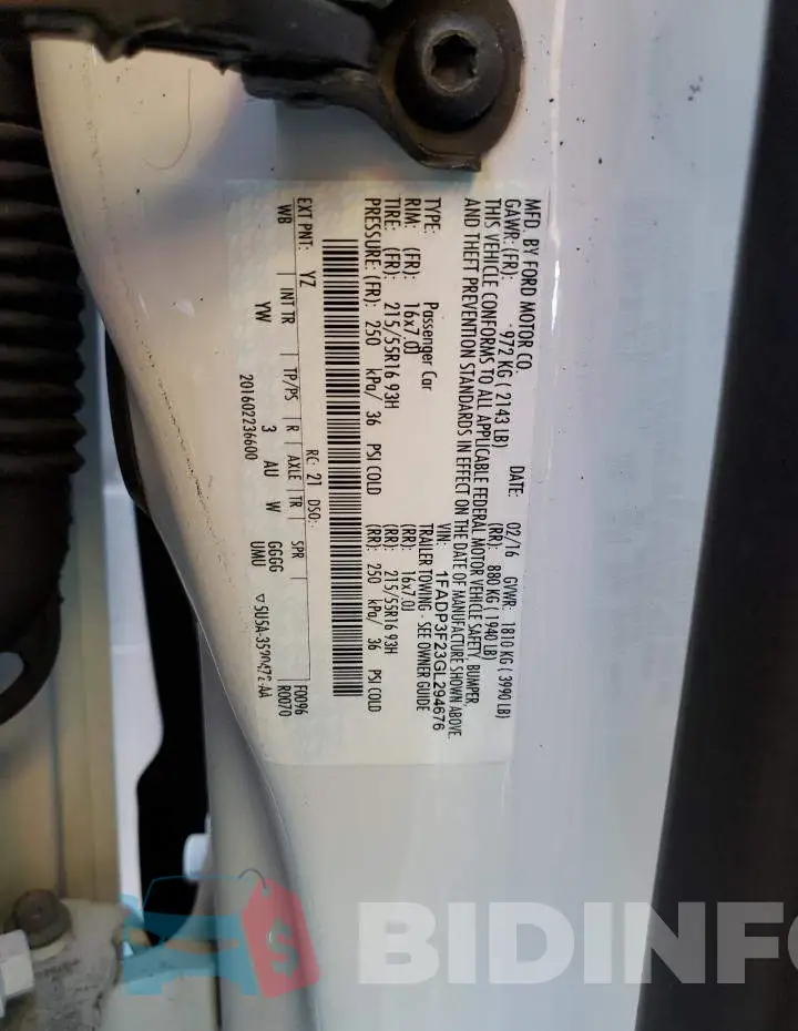 1FADP3F23GL294676 Photo# 12