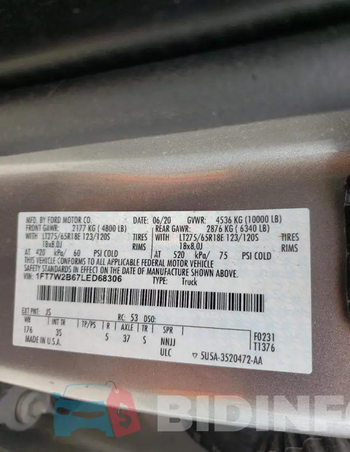 1FT7W2B67LED68306 Photo# 10