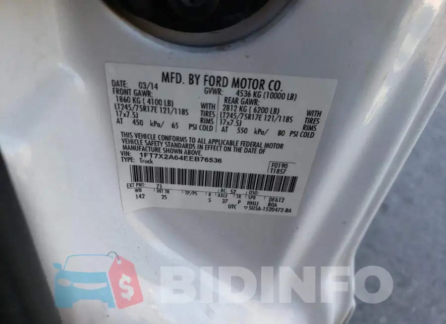 1FT7X2A64EEB76536 Photo# 13