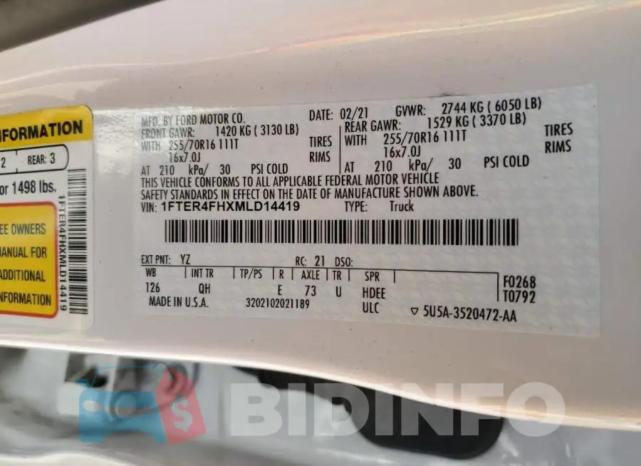 1FTER4FHXMLD14419 Photo# 12