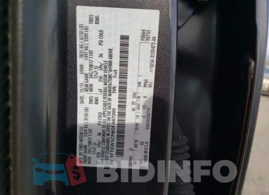 1FTEW1CP8GFA67200 Photo# 12