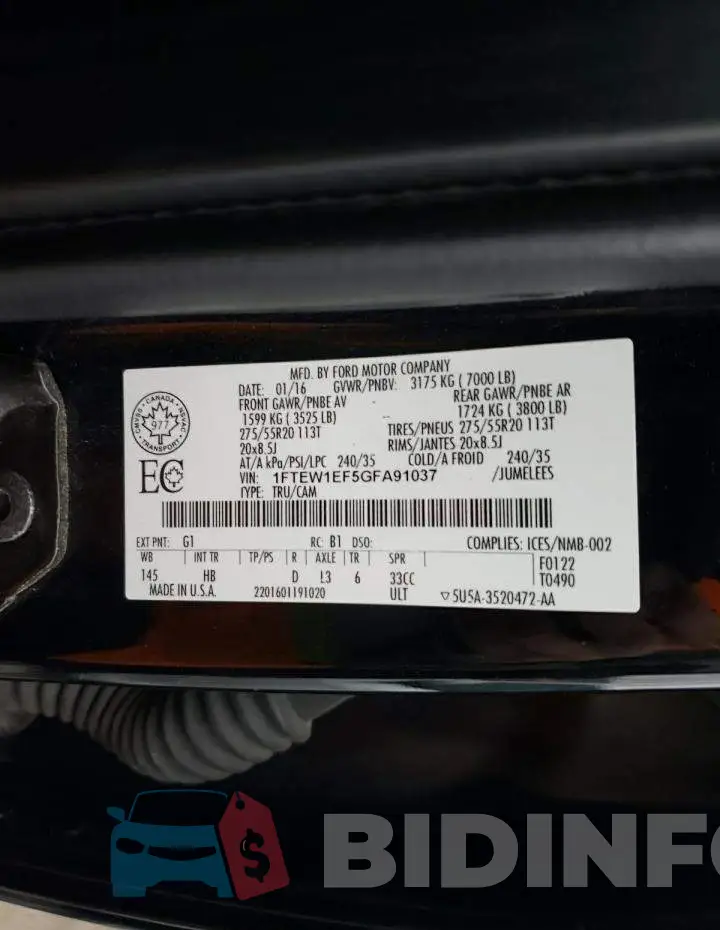 1FTEW1EF5GFA91037 Photo# 12