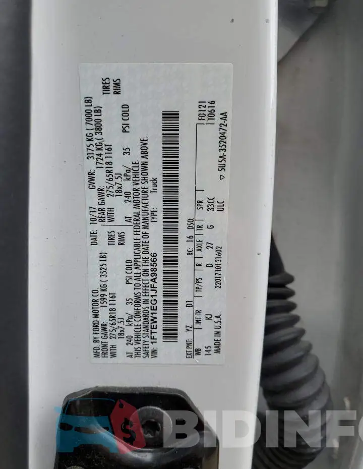 1FTEW1EG1JFA98566 Photo# 12