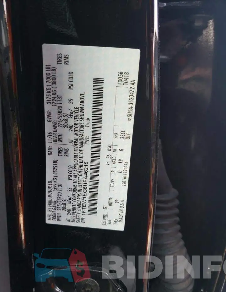 1FTEW1EG6HFA46215 Photo# 12