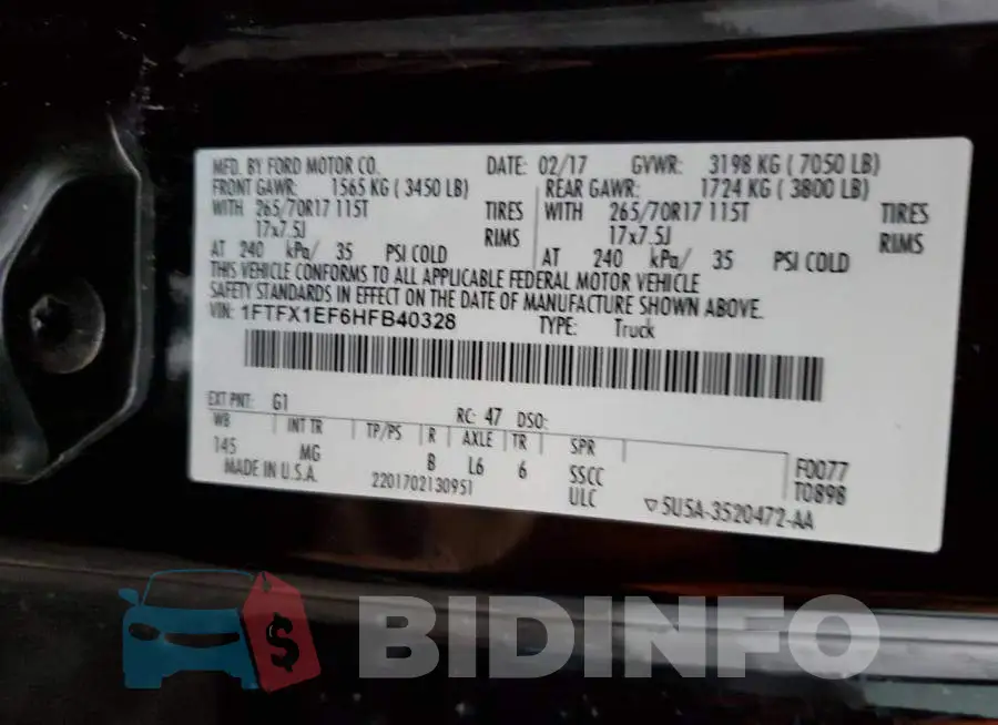1FTFX1EF6HFB40328 Photo# 12