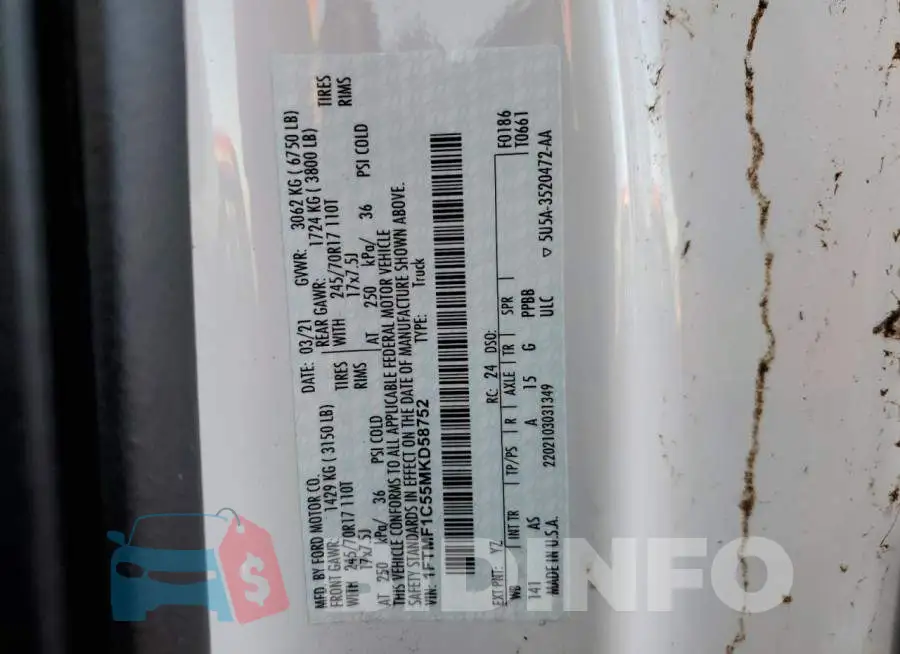 1FTMF1C55MKD58752 Photo# 10