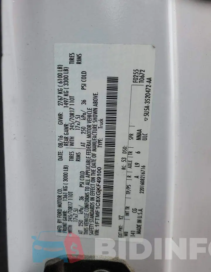 1FTMF1C8XGKF49100 Photo# 12