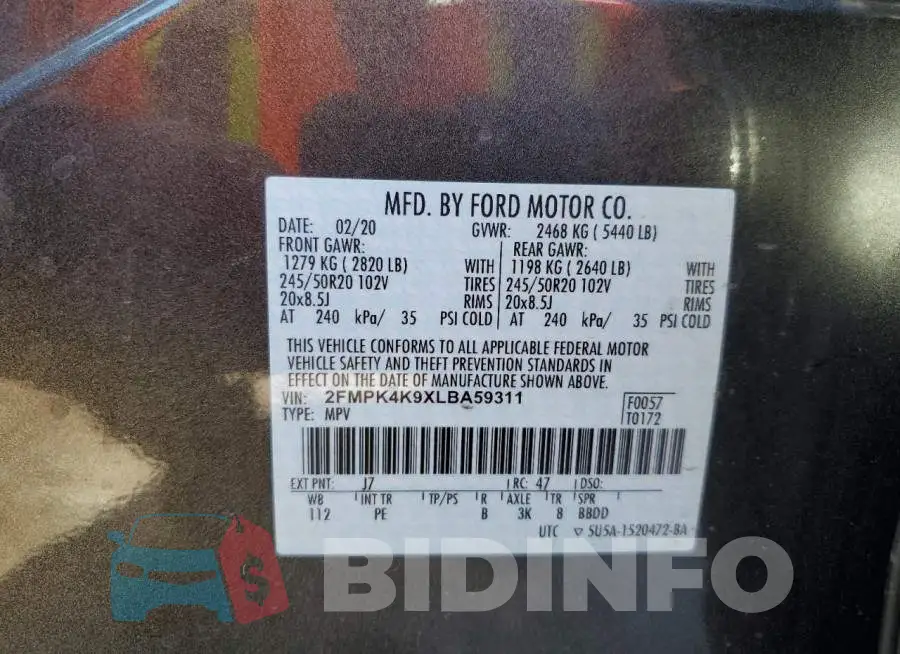 2FMPK4K9XLBA59311 Photo# 10