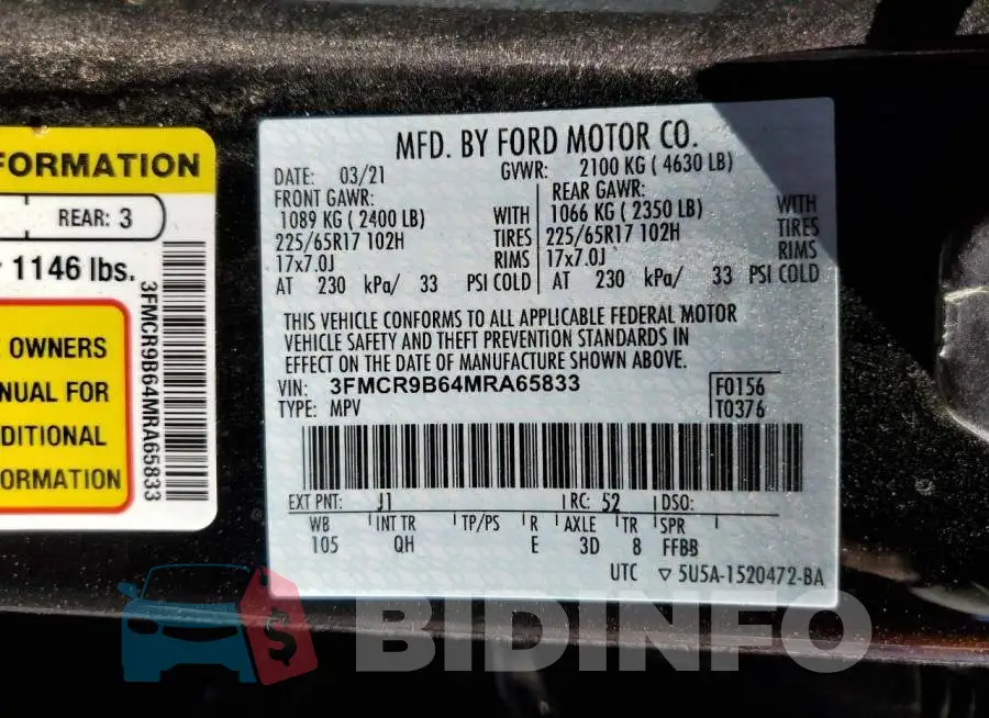 3FMCR9B64MRA65833 Photo# 13