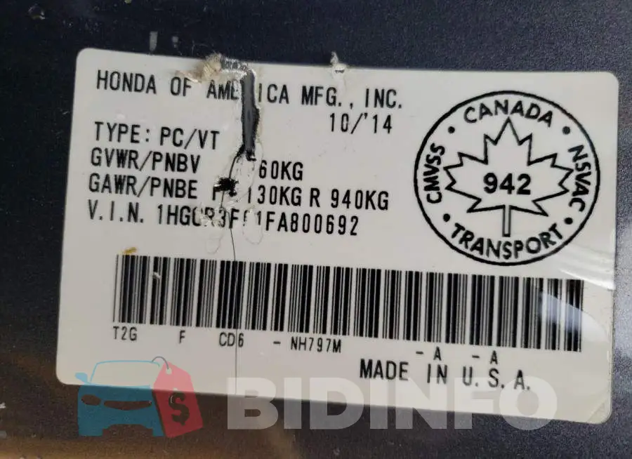 1HGCR3F91FA800692 Photo# 12