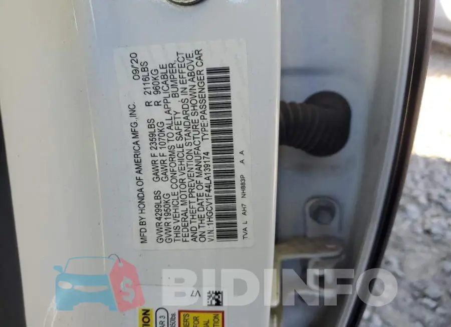 1HGCV1F44LA139174 Photo# 12