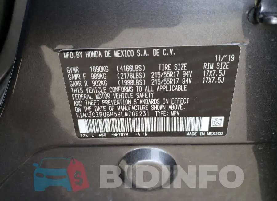 3CZRU6H59LM709231 Photo# 14