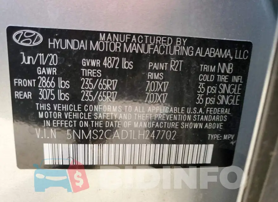 5NMS2CAD1LH247702 Photo# 13