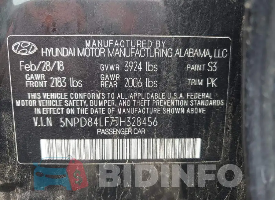 5NPD84LF7JH328456 Photo# 13