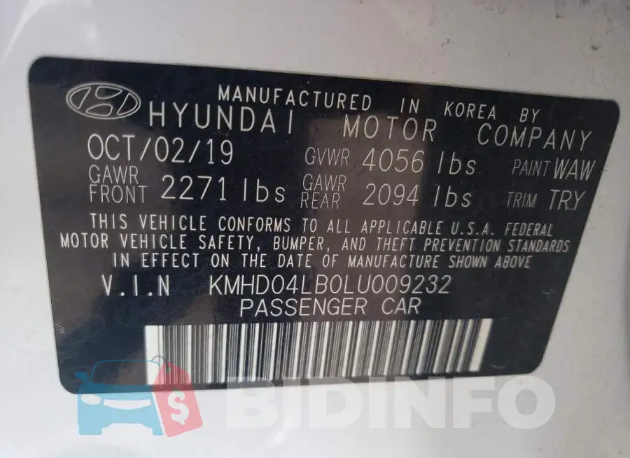 KMHD04LB0LU009232 Photo# 12
