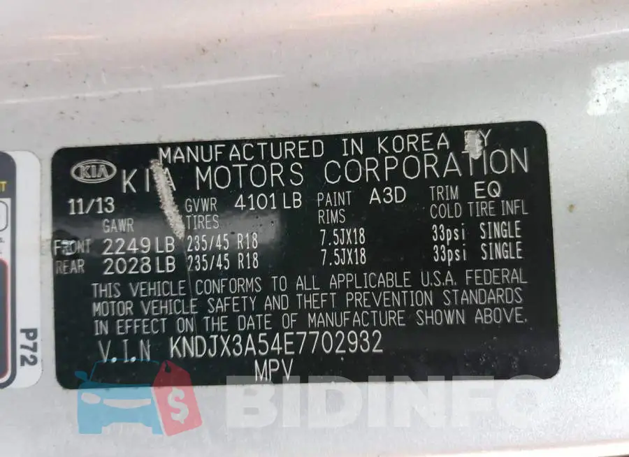 KNDJX3A54E7702932 Photo# 12