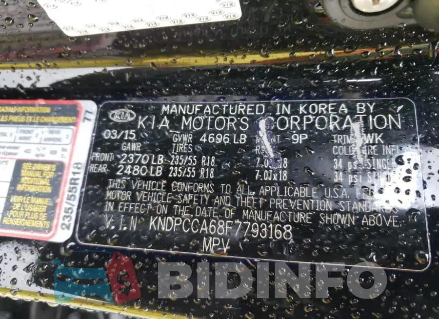 KNDPCCA68F7793168 Photo# 13