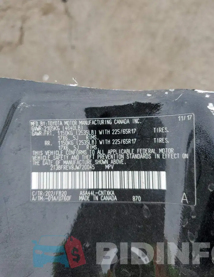 2T3BFREV8JW720045 Photo# 13