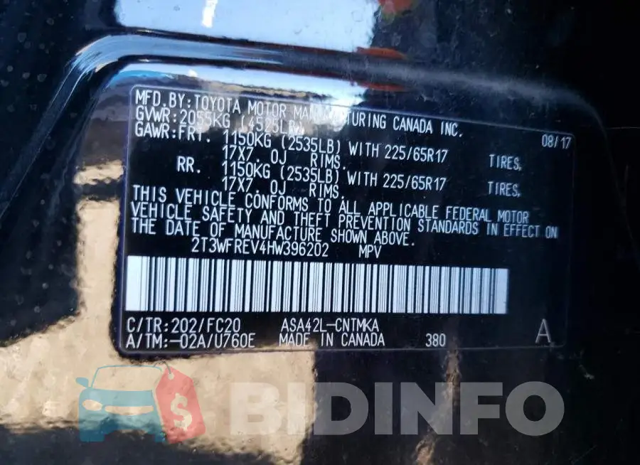 2T3WFREV4HW396202 Photo# 13