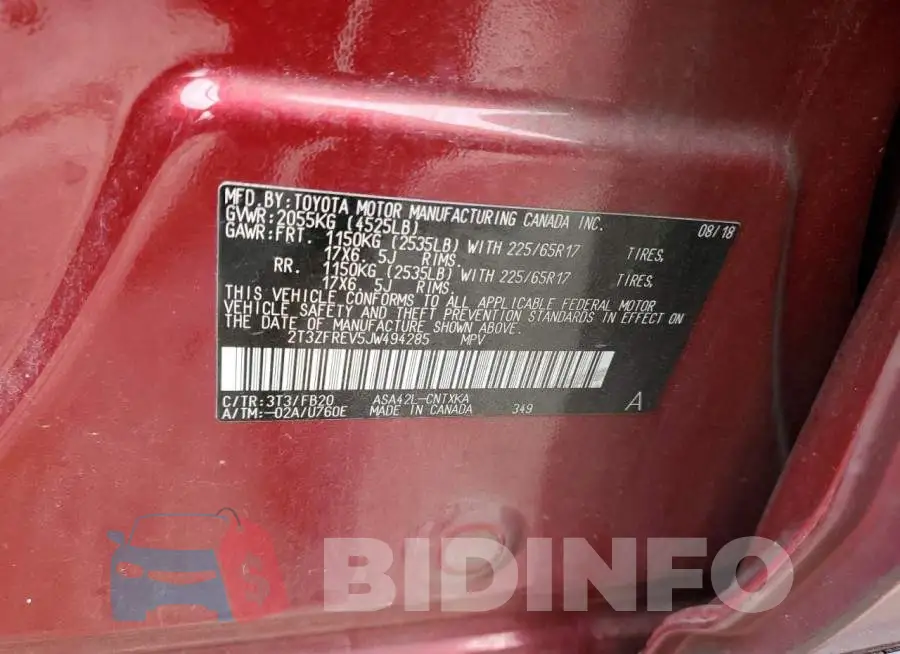2T3ZFREV5JW494285 Photo# 12