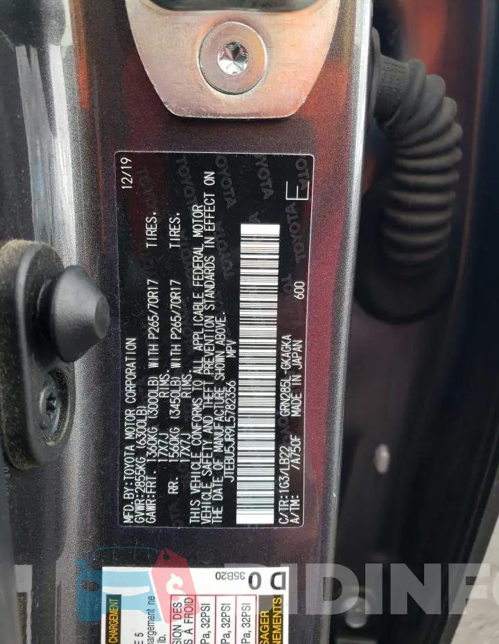 JTEBU5JR9L5782356 Photo# 13