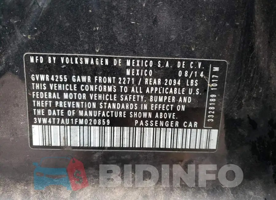 3VW4T7AU1FM020859 Photo# 12
