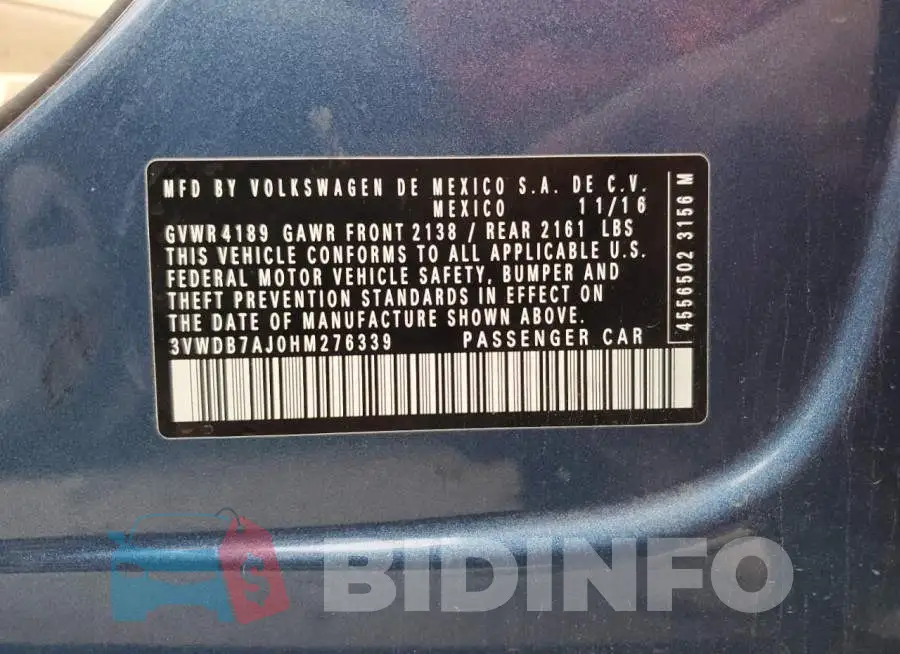 3VWDB7AJ0HM276339 Photo# 12