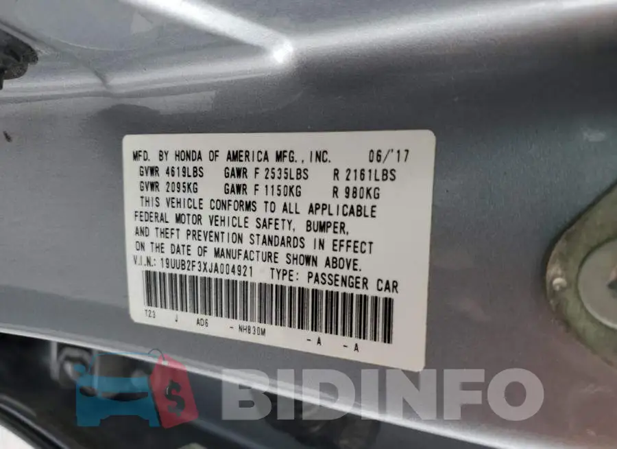 19UUB2F3XJA004921 Photo# 12