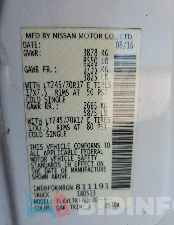 1N6BF0KM8GN811191 Photo# 13