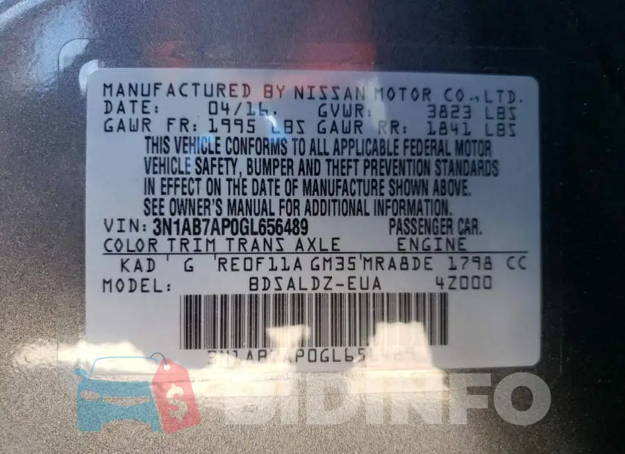 3N1AB7AP0GL656489 Photo# 10