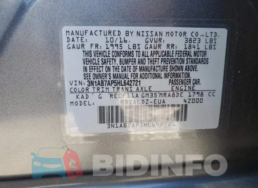 3N1AB7AP5HL642721 Photo# 13