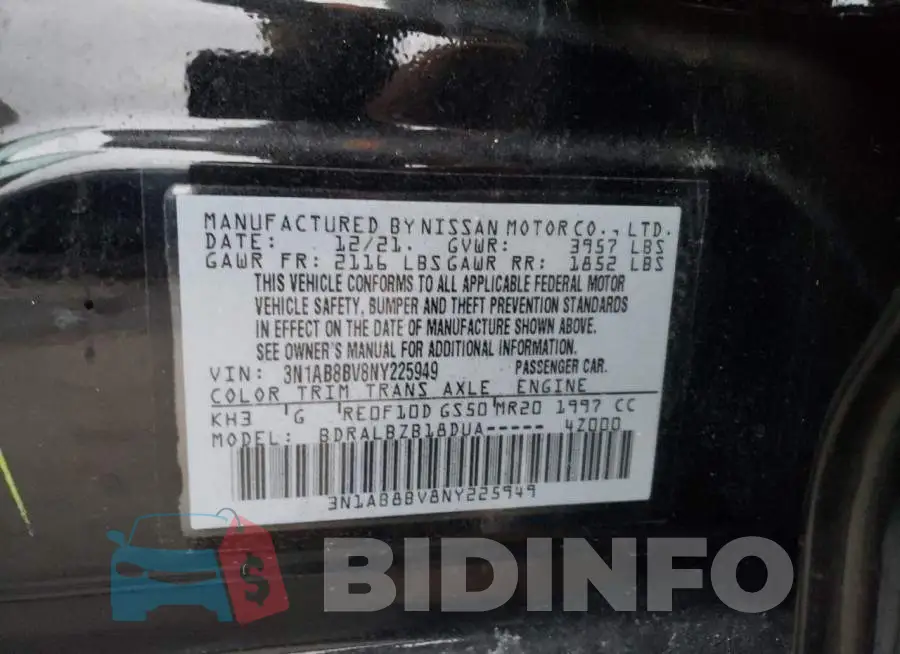 3N1AB8BV8NY225949 Photo# 12