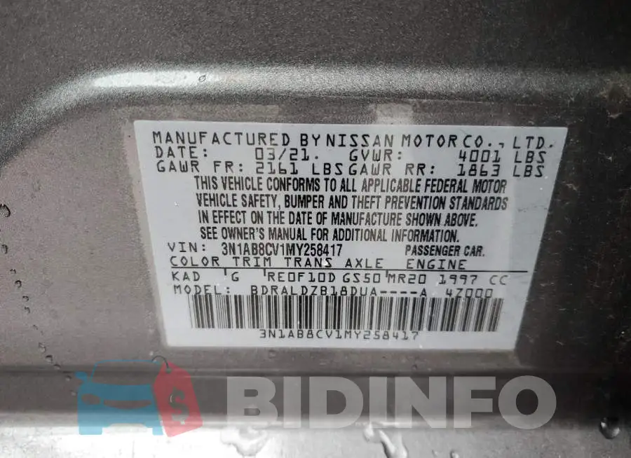 3N1AB8CV1MY258417 Photo# 12