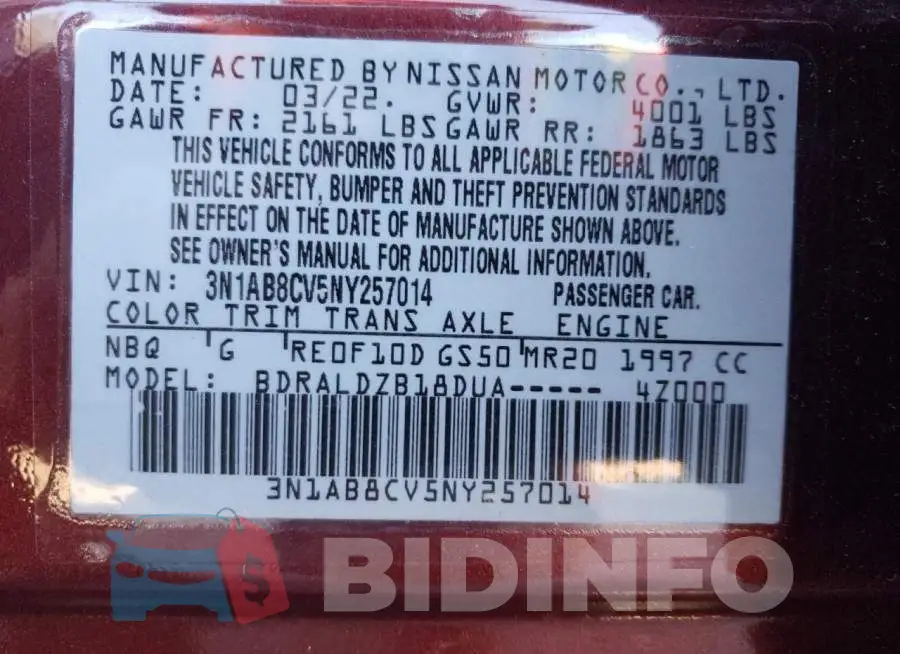3N1AB8CV5NY257014 Photo# 12
