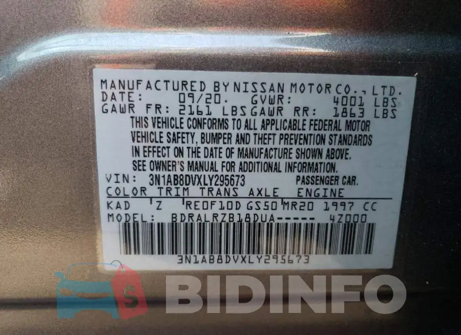 3N1AB8DVXLY295673 Photo# 10