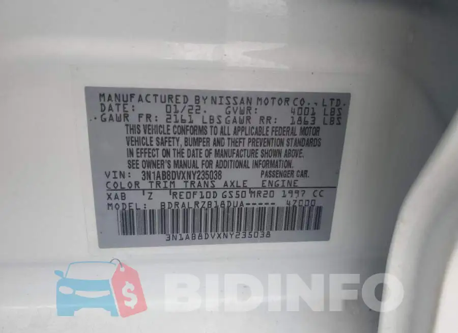 3N1AB8DVXNY235038 Photo# 12