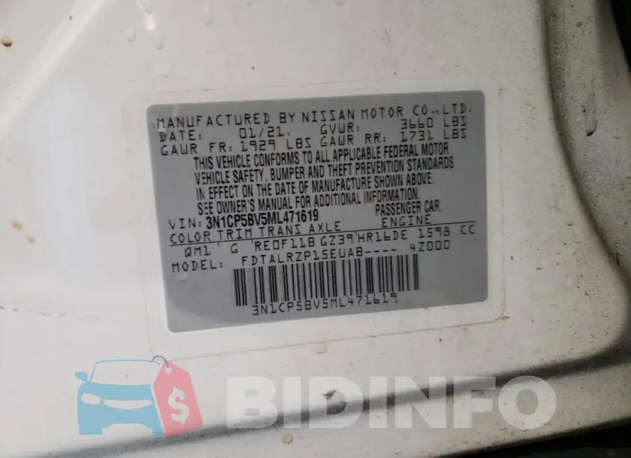 3N1CP5BV5ML471619 Photo# 14