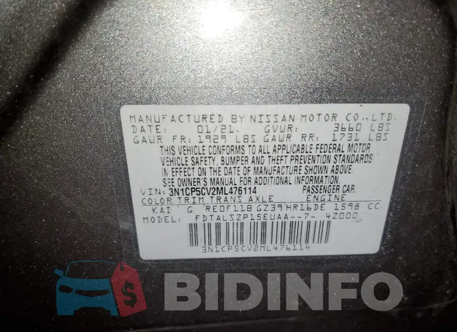 3N1CP5CV2ML476114 Photo# 13