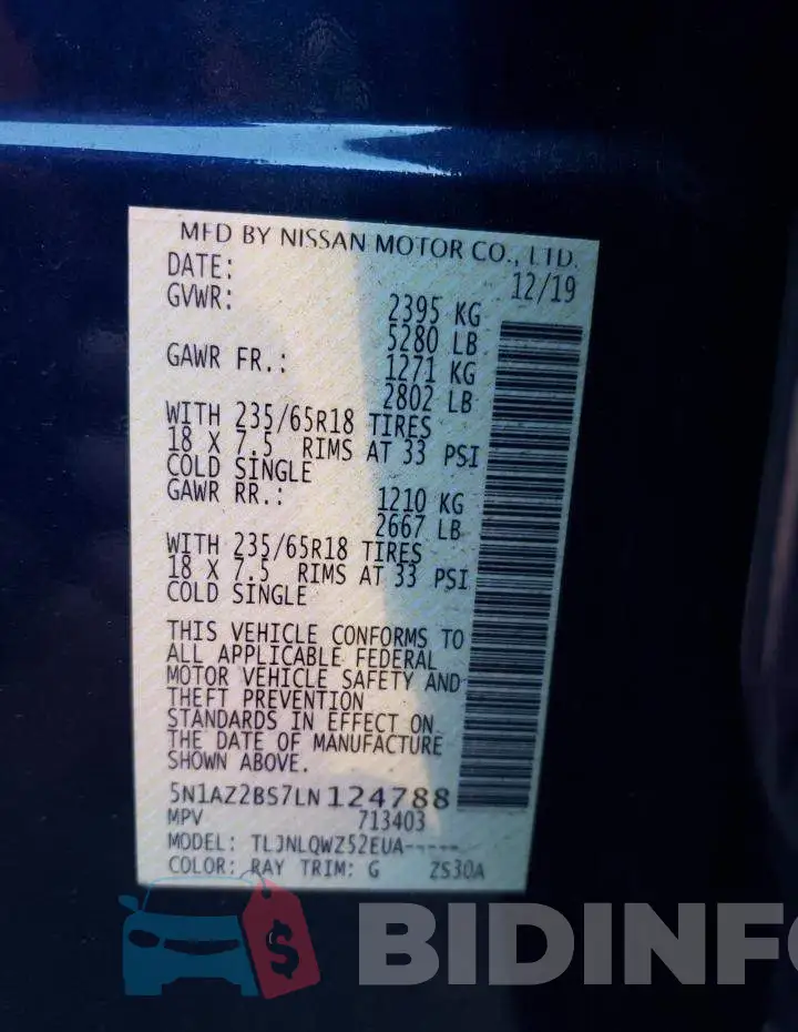 5N1AZ2BS7LN124788 Photo# 12