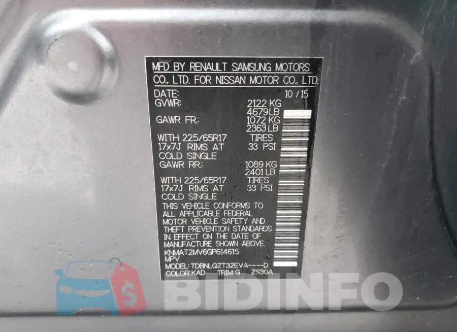 KNMAT2MV6GP614615 Photo# 13