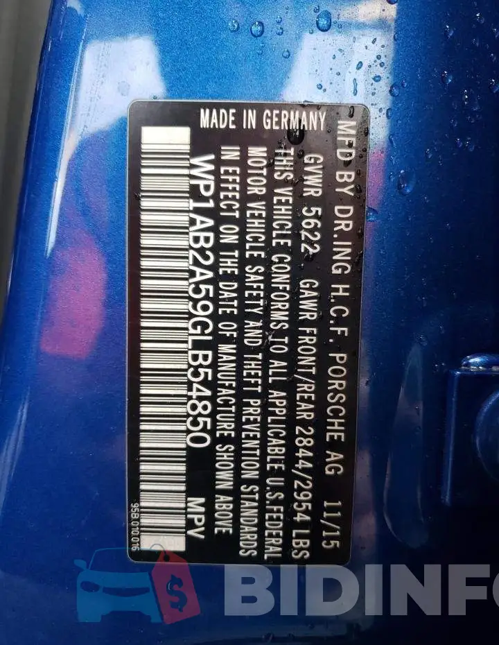 WP1AB2A59GLB54850 Photo# 13