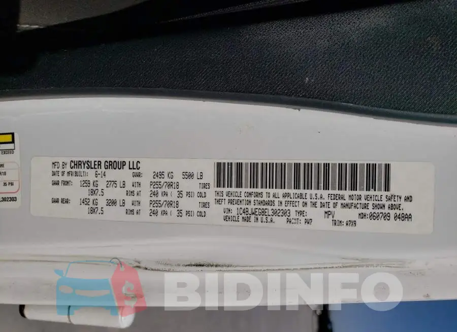 1C4BJWEG8EL302303 Photo# 13