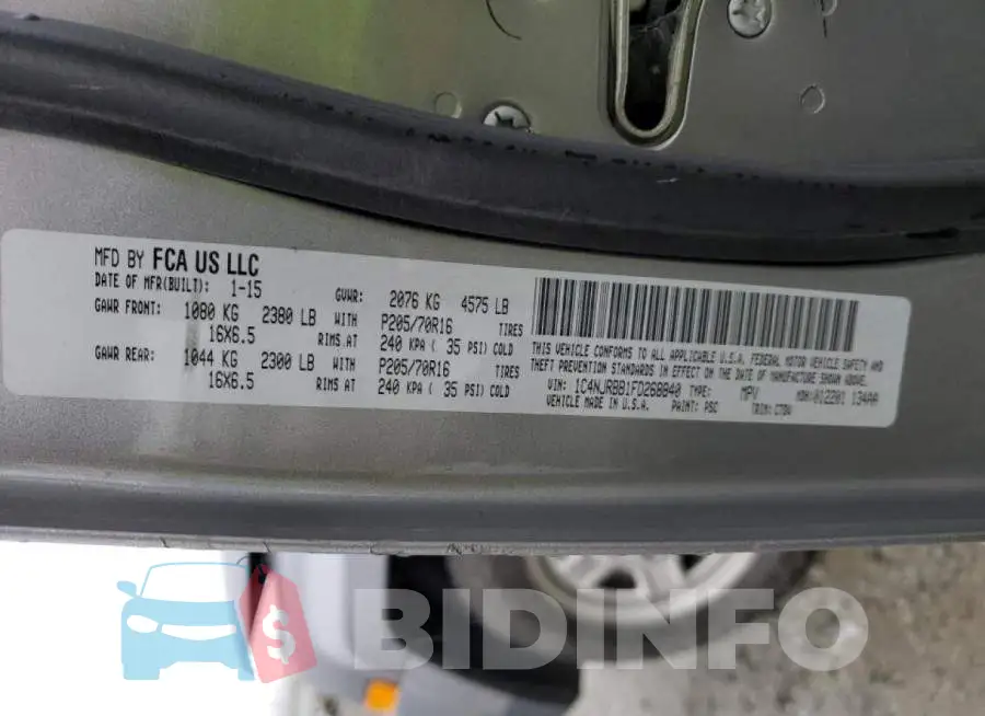 1C4NJRBB1FD268840 Photo# 12