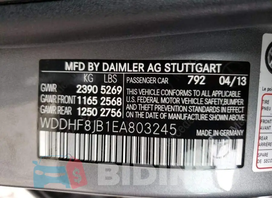 WDDHF8JB1EA803245 Photo# 13